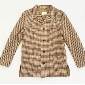 Rare Vintage The Knack Brown Gingham Blazer Jacket